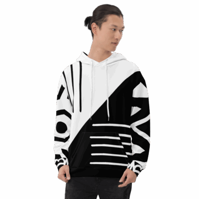 Black'n White - All-Over Unisex Hoodie
