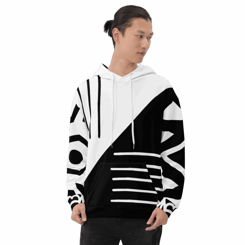Black'n White - All-Over Unisex Hoodie