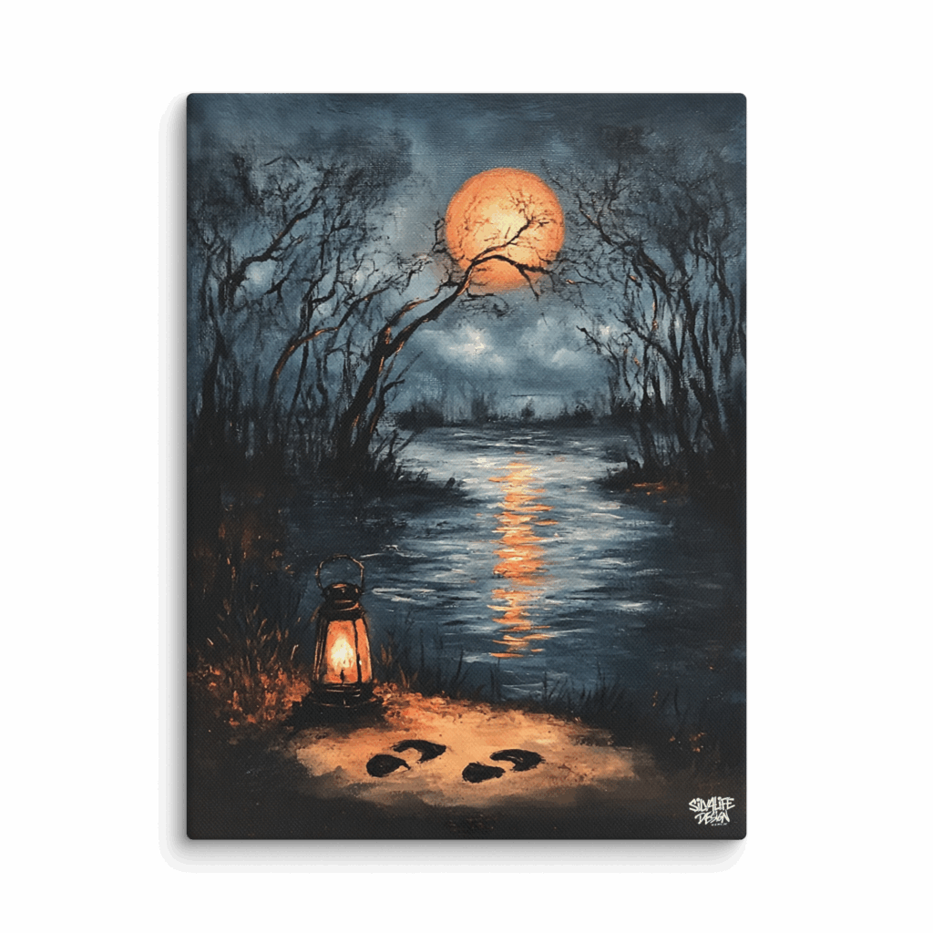 „Footsteps to Nowhere“ Leinwand – Mystische Wandkunst für Abenteurer
