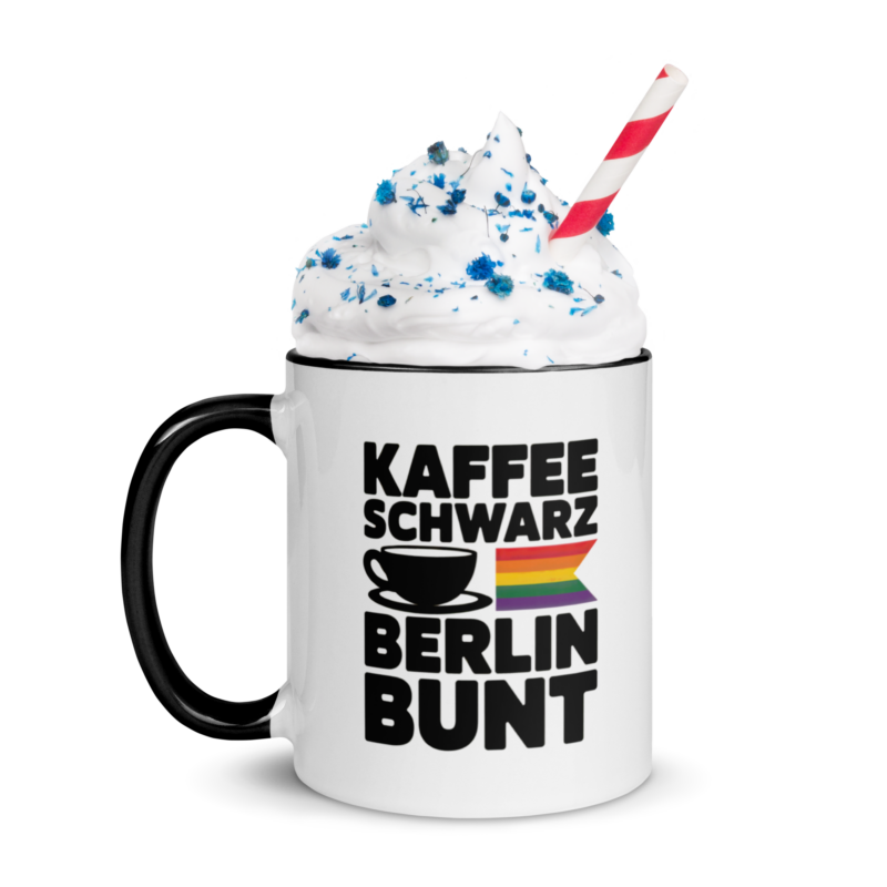 Kaffee Schwarz, Berlin Bunt - 2-Farbige Tasse