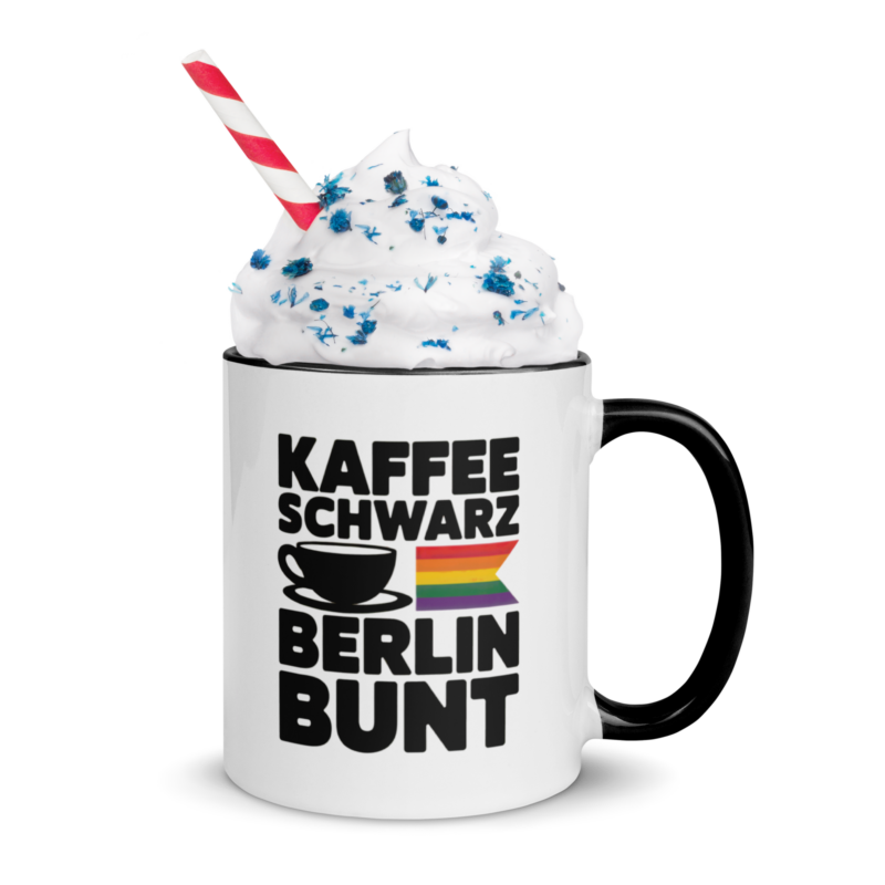 Kaffee Schwarz, Berlin Bunt - 2-Farbige Tasse