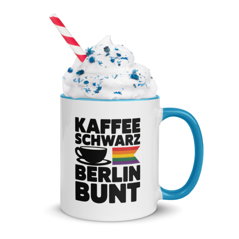 Kaffee Schwarz, Berlin Bunt - 2-Farbige Tasse