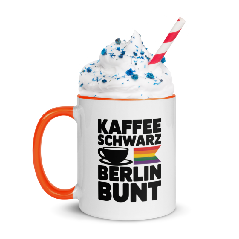 Kaffee Schwarz, Berlin Bunt - 2-Farbige Tasse