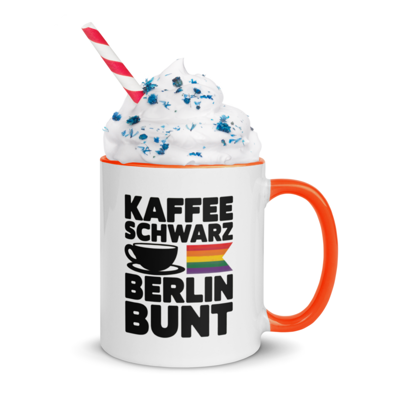 Kaffee Schwarz, Berlin Bunt - 2-Farbige Tasse