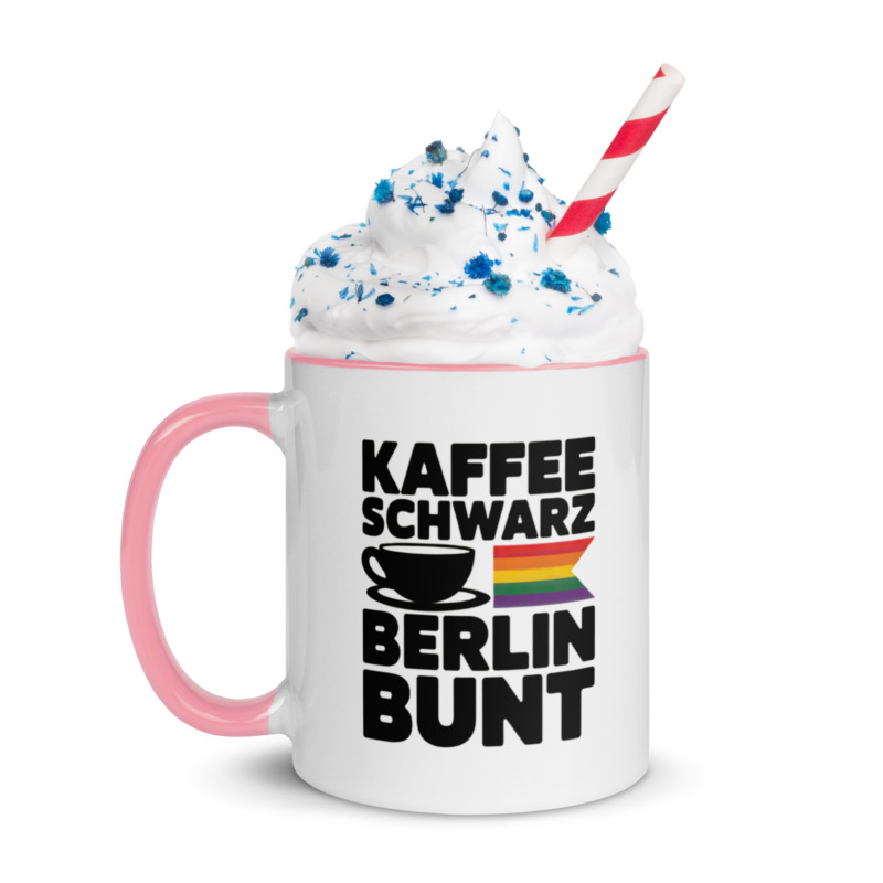 Kaffee Schwarz, Berlin Bunt - 2-Farbige Tasse