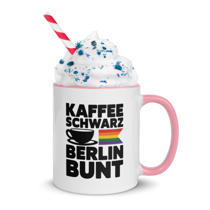 Kaffee Schwarz, Berlin Bunt - 2-Farbige Tasse