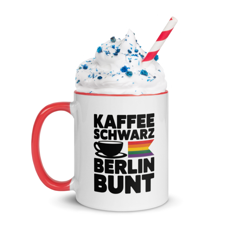 Kaffee Schwarz, Berlin Bunt - 2-Farbige Tasse