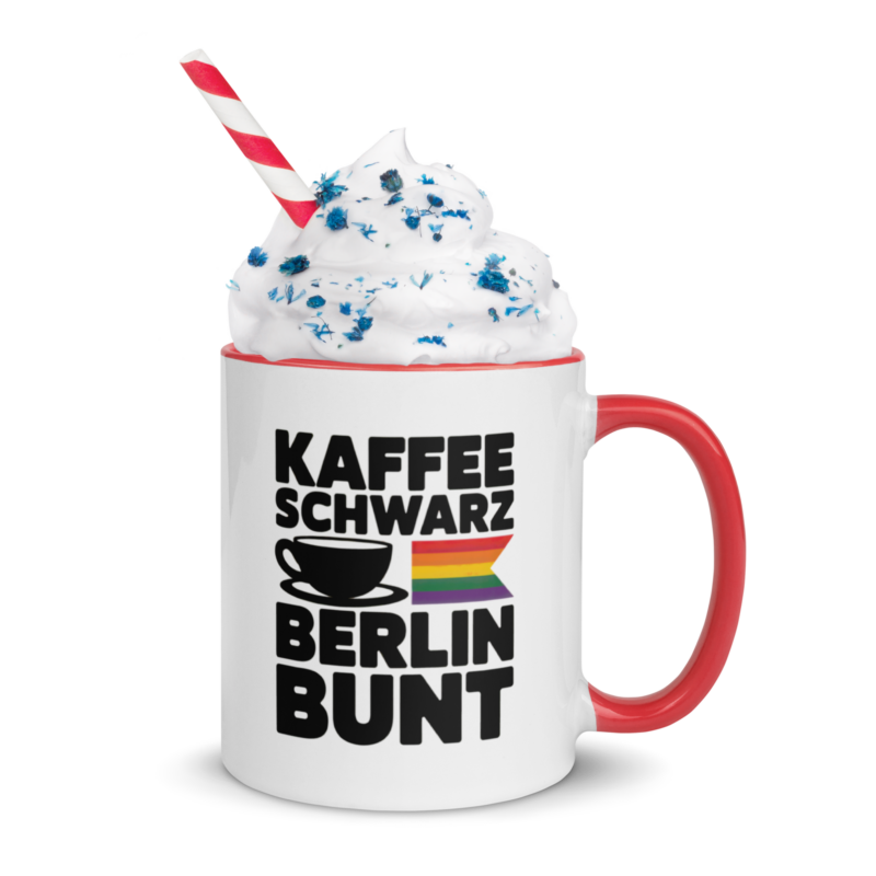 Kaffee Schwarz, Berlin Bunt - 2-Farbige Tasse