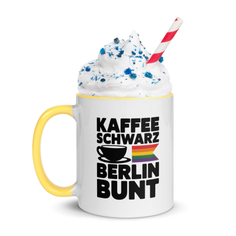Kaffee Schwarz, Berlin Bunt - 2-Farbige Tasse
