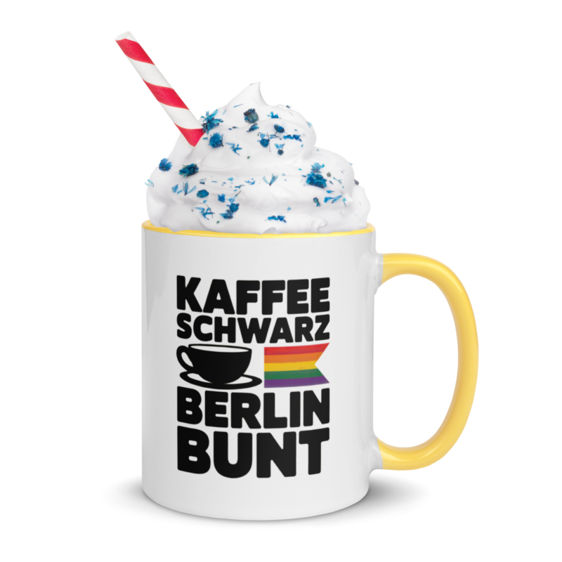 Kaffee Schwarz, Berlin Bunt - 2-Farbige Tasse